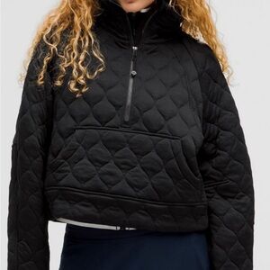 Brand new with tags black quilted scuba half zip